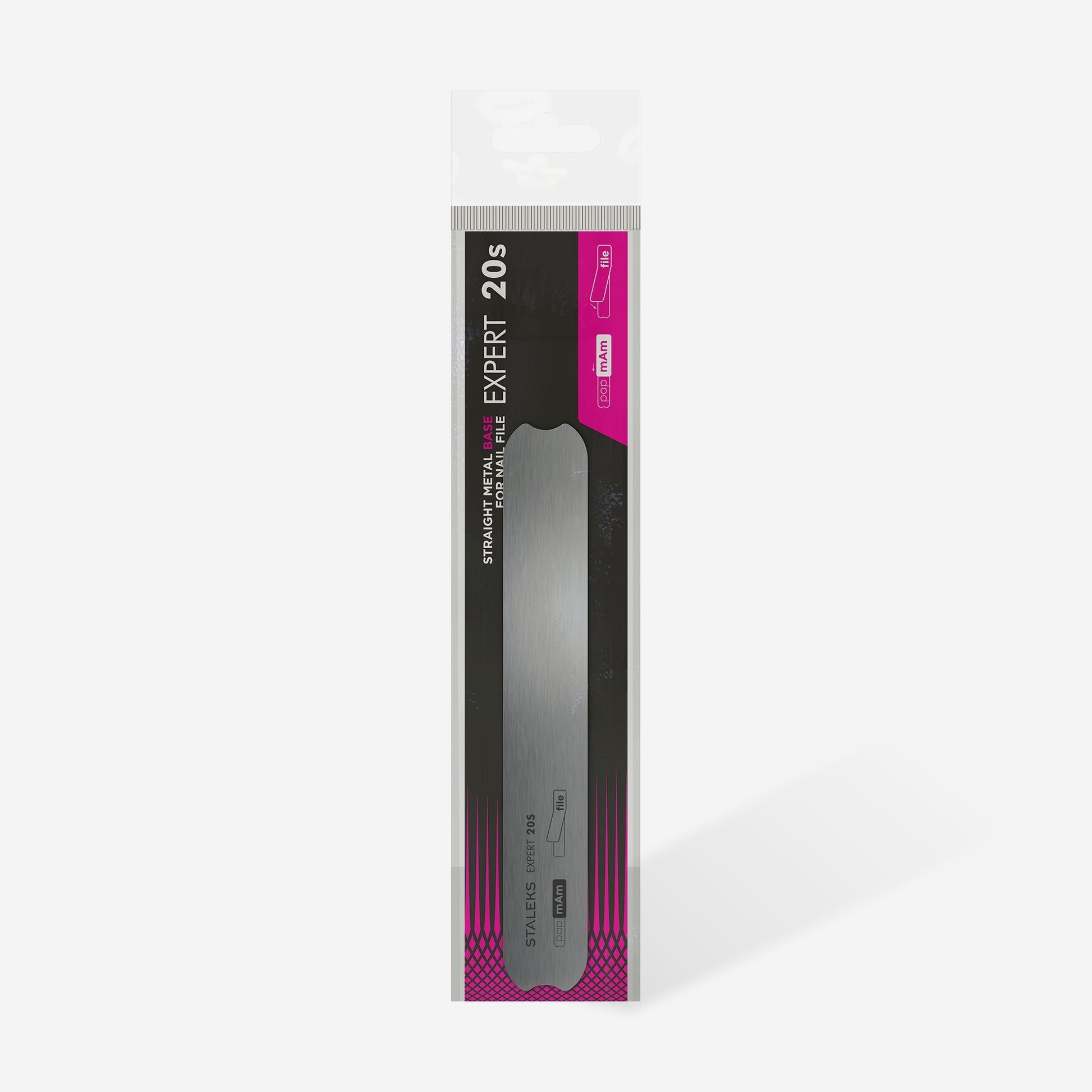 Straight metal base for nail file EXPERT 20s (130)