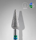 Diamond nail drill bit DUO pointed  pear blue-green