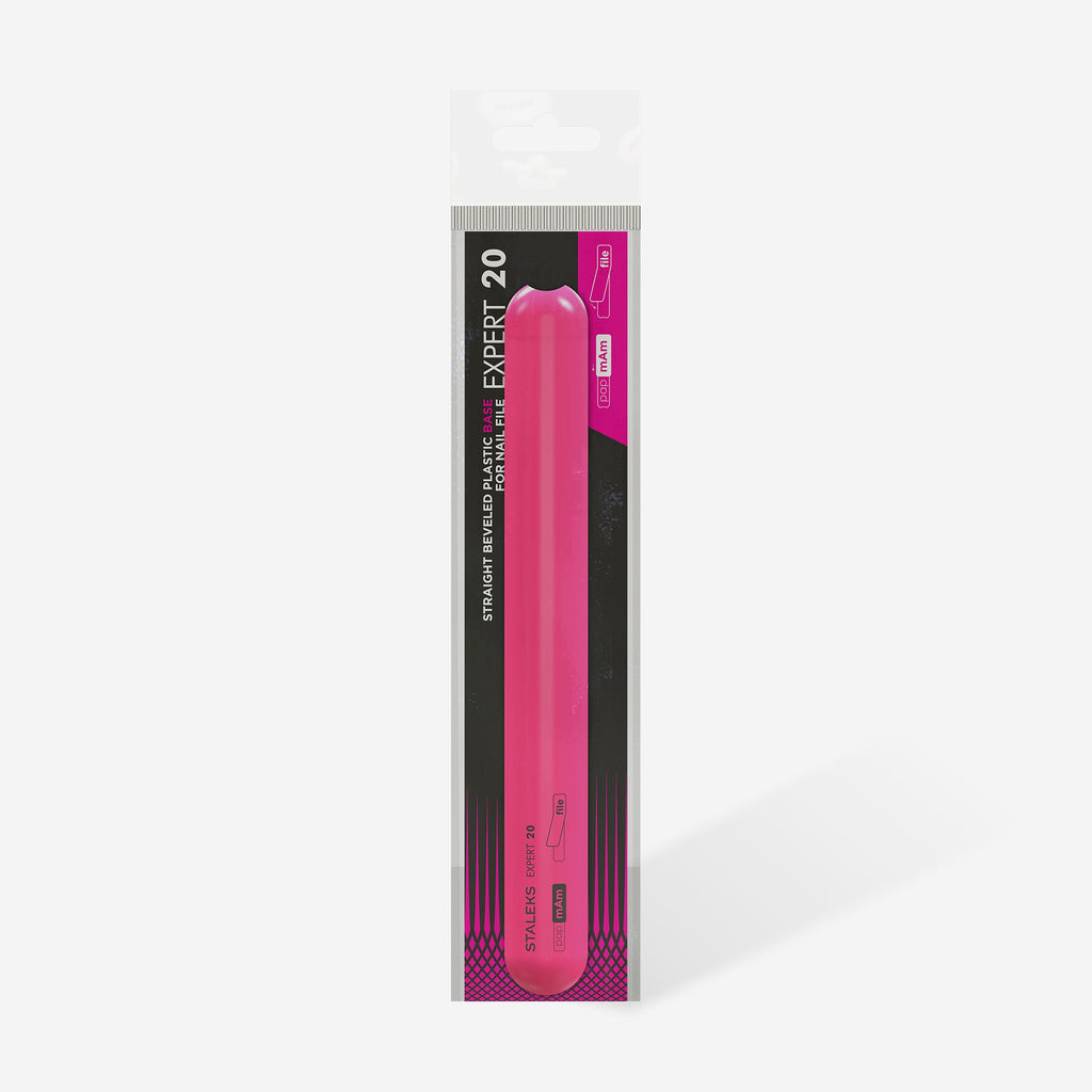 Straight beveled plastic base for nail file EXPERT (162 mm)